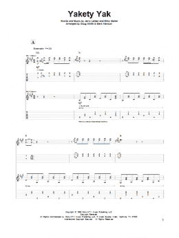 page one of Yakety Yak (Solo Guitar)