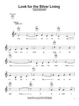 page one of Look For The Silver Lining (Ukulele)