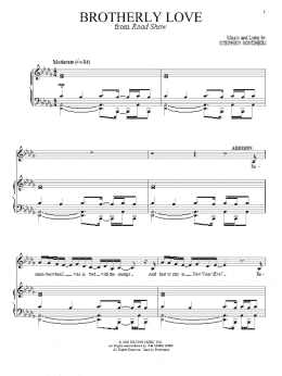 page one of Brotherly Love (Piano & Vocal)