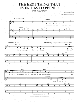 page one of The Best Thing That Ever Has Happened (Piano & Vocal)