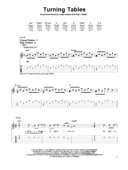 page one of Turning Tables (Easy Guitar Tab)