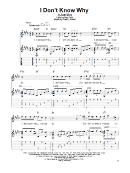 page one of I Don't Know Why (I Just Do) (Solo Guitar)