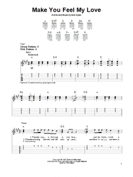 page one of Make You Feel My Love (Easy Guitar Tab)