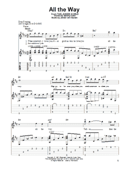 page one of All The Way (Solo Guitar)