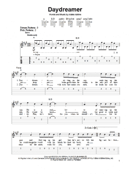 page one of Daydreamer (Easy Guitar Tab)