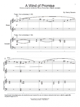 page one of A Wind Of Promise (Piano Duet)