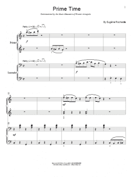 page one of Prime Time (Piano Duet)