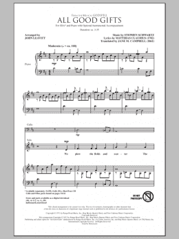 page one of All Good Gifts (SSA Choir)
