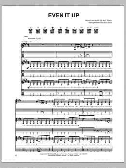 page one of Even It Up (Guitar Tab)