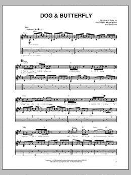 page one of Dog & Butterfly (Guitar Tab)