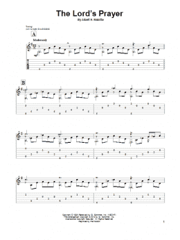 page one of The Lord's Prayer (Solo Guitar)