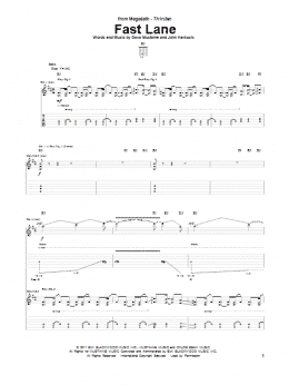 page one of Fast Lane (Guitar Tab)