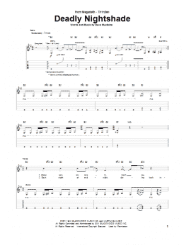 page one of Deadly Nightshade (Guitar Tab)