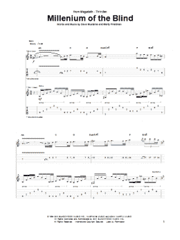 page one of Millenium Of The Blind (Guitar Tab)