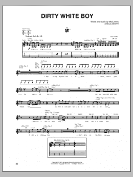 page one of Dirty White Boy (Guitar Tab)