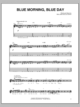 page one of Blue Morning, Blue Day (Guitar Tab)