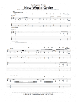 page one of New World Order (Guitar Tab)