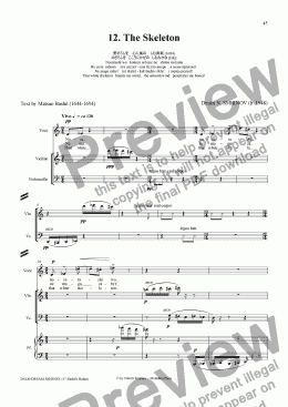 page one of DREAM JOURNEY (Basho) op140/12. Skeleton. Voice, pf trio