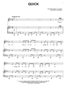 page one of Quick (Piano, Vocal & Guitar Chords (Right-Hand Melody))