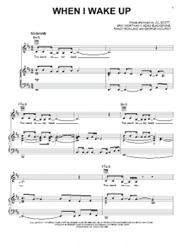 page one of When I Wake Up (Piano, Vocal & Guitar Chords (Right-Hand Melody))