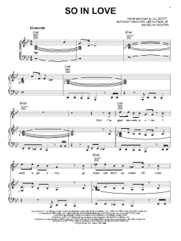 page one of So In Love (Piano, Vocal & Guitar Chords (Right-Hand Melody))
