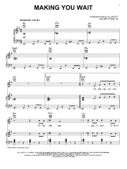 page one of Making You Wait (Piano, Vocal & Guitar Chords (Right-Hand Melody))