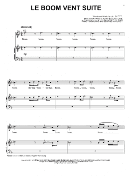 page one of Le Boom Vent Suite (Piano, Vocal & Guitar Chords (Right-Hand Melody))
