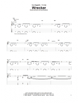 page one of Wrecker (Guitar Tab)