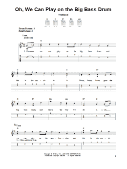 page one of Oh, We Can Play On The Big Bass Drum (Easy Guitar Tab)
