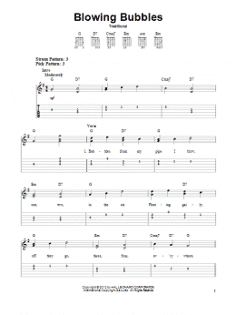 page one of Blowing Bubbles (Easy Guitar Tab)