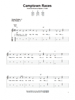 page one of Camptown Races (Easy Guitar Tab)