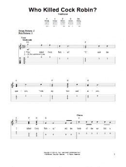 page one of Who Killed Cock Robin? (Easy Guitar Tab)