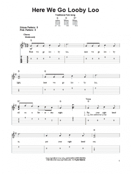 page one of Here We Go Looby Loo (Easy Guitar Tab)