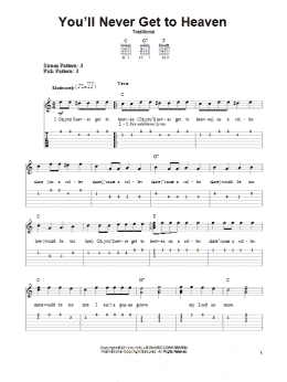 page one of You'll Never Get To Heaven (Easy Guitar Tab)