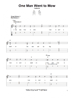 page one of One Man Went To Mow (Easy Guitar Tab)