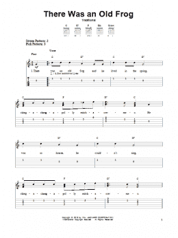 page one of There Was An Old Frog (Easy Guitar Tab)