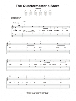 page one of The Quartermaster's Store (Easy Guitar Tab)