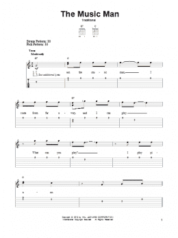 page one of The Music Man (Easy Guitar Tab)