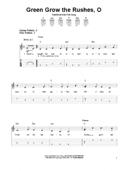page one of Green Grow The Rushes, O (Easy Guitar Tab)