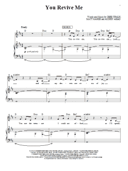 page one of You Revive Me (Piano, Vocal & Guitar Chords (Right-Hand Melody))