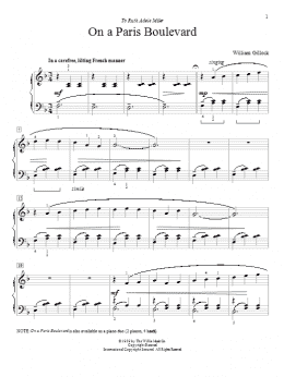 page one of On A Paris Boulevard (Educational Piano)