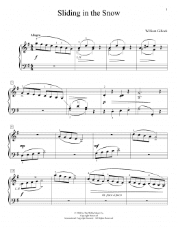 page one of Sliding In The Snow (Educational Piano)