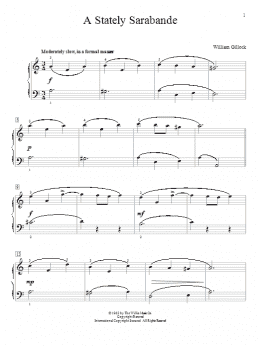 page one of A Stately Sarabande (Educational Piano)