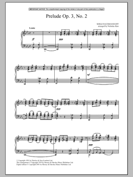 page one of Prelude Op. 3, No. 2 (arr. Nicholas Hare) (Piano Solo)