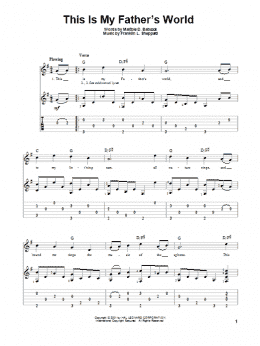 page one of This Is My Father's World (Solo Guitar)