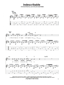 page one of Indescribable (Solo Guitar)