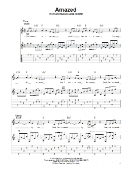 page one of Amazed (Solo Guitar)