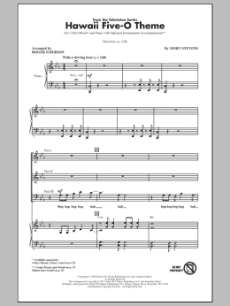 page one of Hawaii Five-O Theme (3-Part Mixed Choir)