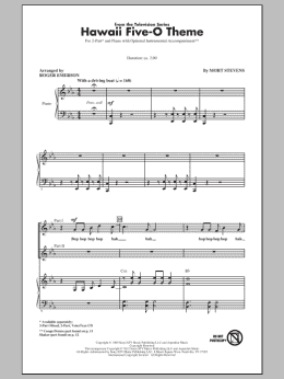 page one of Hawaii Five-O Theme (2-Part Choir)