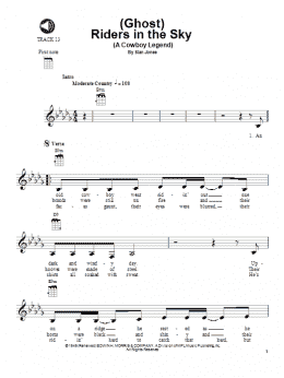 page one of (Ghost) Riders In The Sky (A Cowboy Legend) (Ukulele)